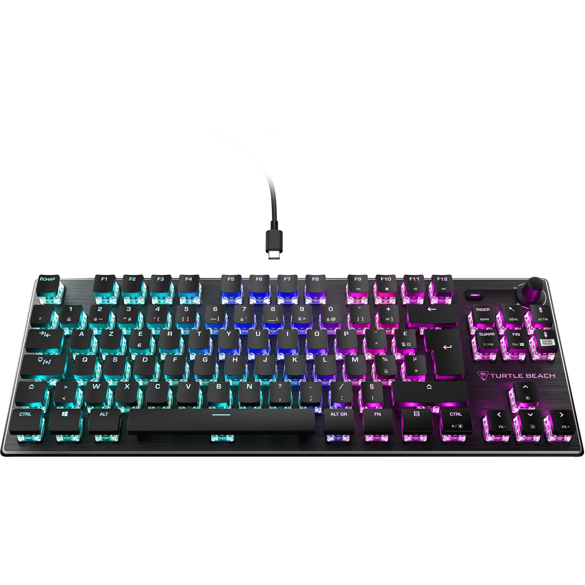 Turtle Beach Vulcan TKL. Žični. USB. Mehanička tastatura. QWERTY. RGB LED. Crna.