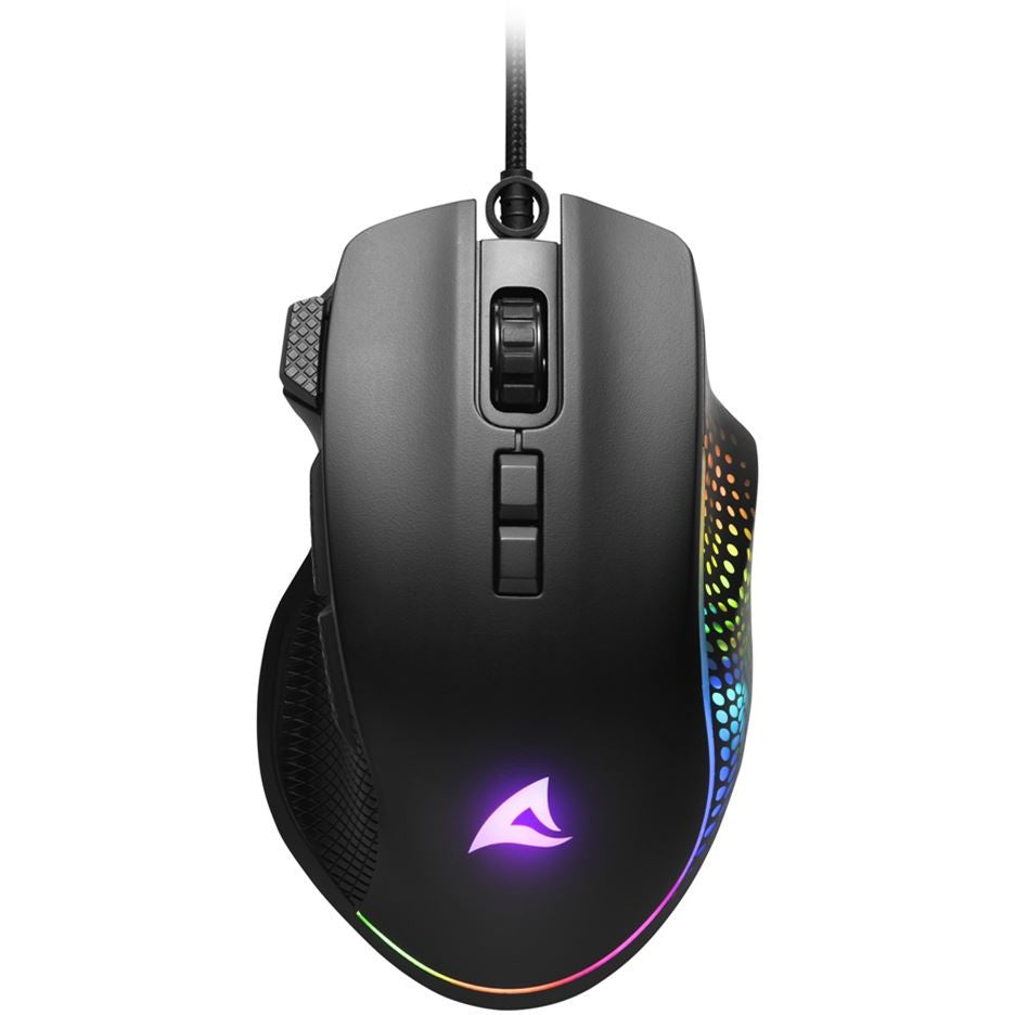 Sharkoon SHARK Force 3. Desna. Optička. USB Tip-A. 12800 DPI. 7000 fps. Crna.
