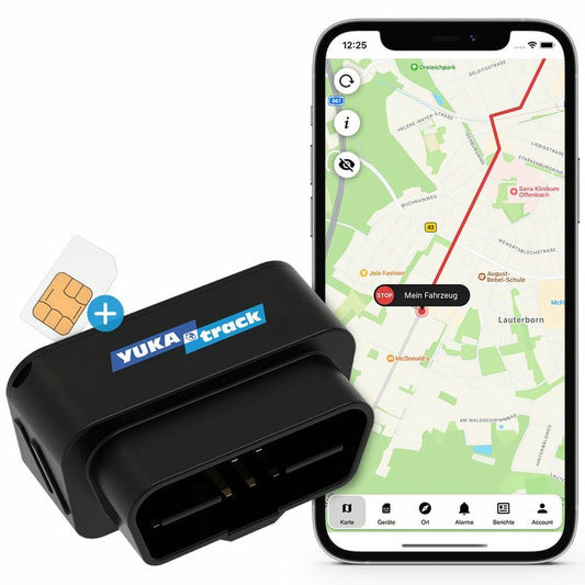 Yukatrack YTOBD2GPS. Univerzalni GPS tracker. Crni. Jedna SIM kartica. 1 komad.