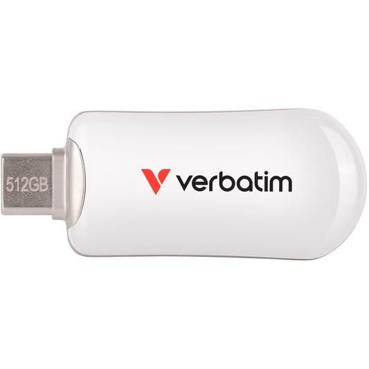 Verbatim 30231. 512 GB. USB Type-C. 3.2 Gen 1 (3.1 Gen 1). 100 MB/s. Bez poklopca. Bijela.