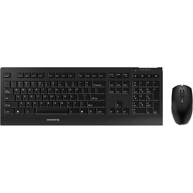 CHERRY B.Unlimited 3.0. Bežični. RF bežični. Mehanička tastatura. QWERTY. Crna. Miš uključen.