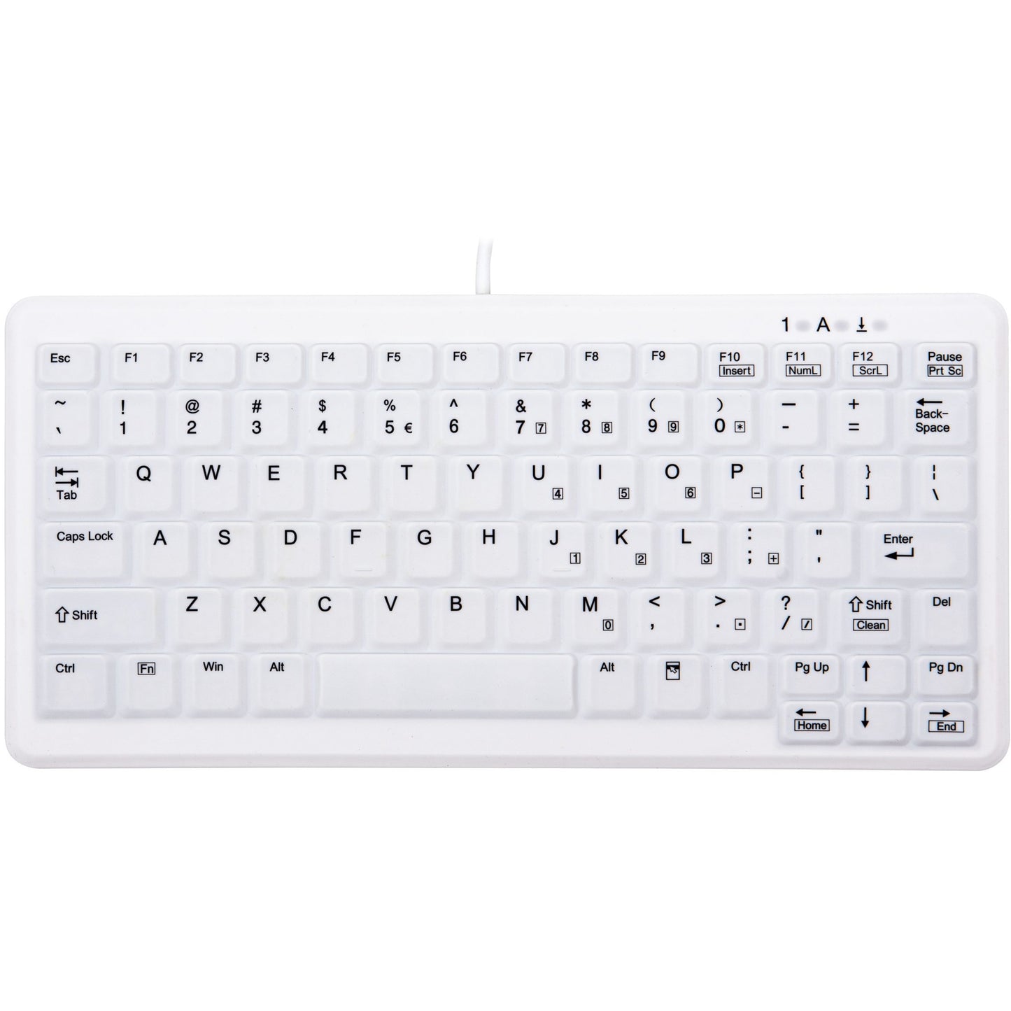 Contour Design Active Key AK-C4110. Žični. USB. QWERTY. Bijeli.