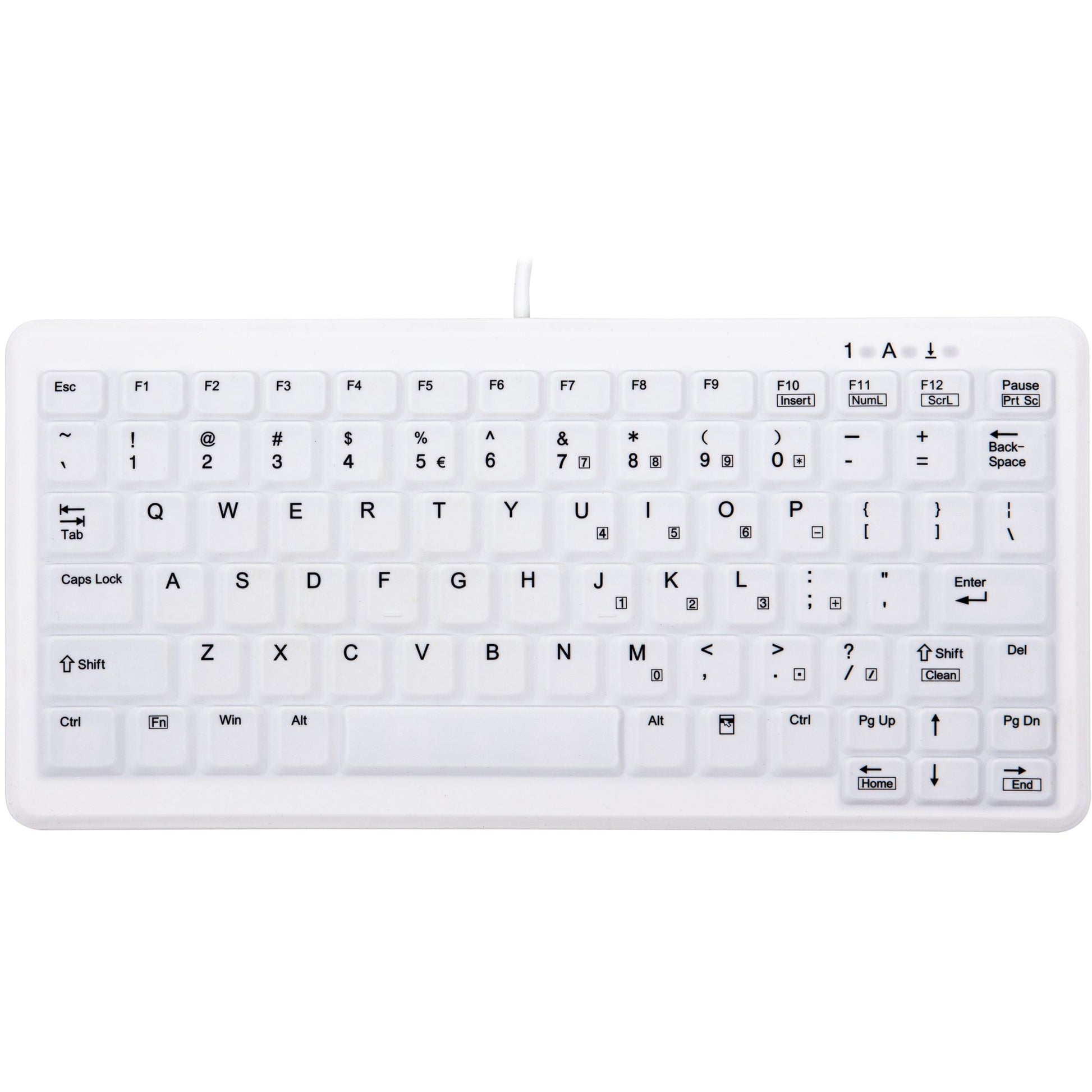 Contour Design Active Key AK-C4110. Žični. USB. QWERTY. Bijeli.