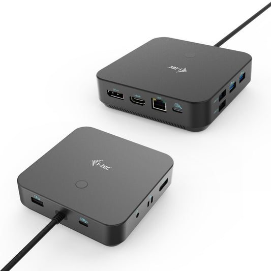 i-tec USB-C HDMI Dual DP priključna stanica sa napajanjem 100 W. Žičana. USB 3.2 Gen 1 (3.1 Gen 1) Type-C. 10,100,1000 Mbps. Crna. 10Gbps. 144Hz
