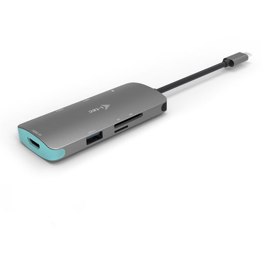 i-tec Metal USB-C Nano Dock 4K HDMI + napajanje 100 W. Žični. USB 3.2 Gen 1 (3.1 Gen 1) Type-C. 100 W. Srebrna. Tirkizna. MicroSD (TransFlash). SD. 3840x2160 piksela