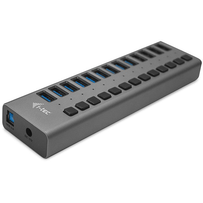 i-tec USB 3.0 punjac za punjenje 13 portova + adapter za napajanje 60 W. Za unutrašnju upotrebu. AC. Siva.