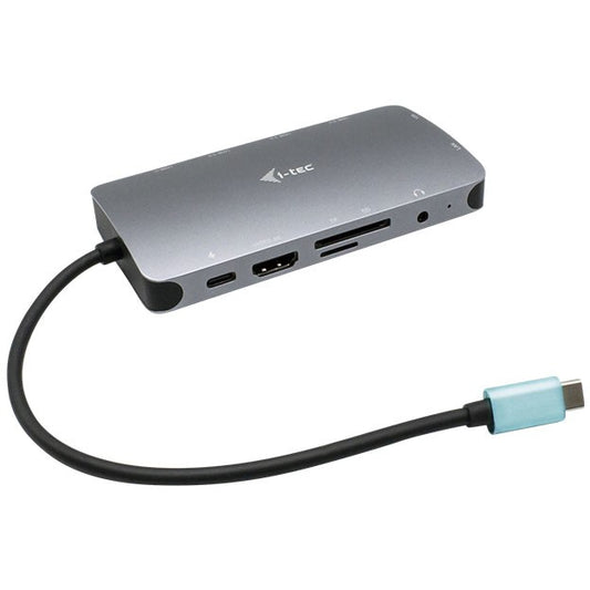 i-tec Metal USB-C putna Nano priključna stanica HDMI/VGA sa LAN-om + napajanje 100 W. Žični. USB 3.2 Gen 1 (3.1 Gen 1) Type-C. 100 W. 3,5 mm. Srebrna. MicroSD (TransFlash). SD