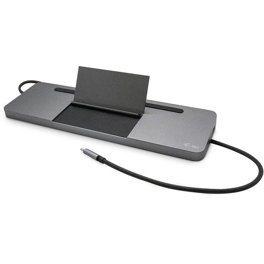 i-tec Metal USB-C Ergonomska 4K 3x Display Docking Stanica + Napajanje 85 W. Žični. USB 3.2 Gen 1 (3.1 Gen 1) Type-C. 85 W. 3,5 mm. 10,100,1000 Mbps. Siva.