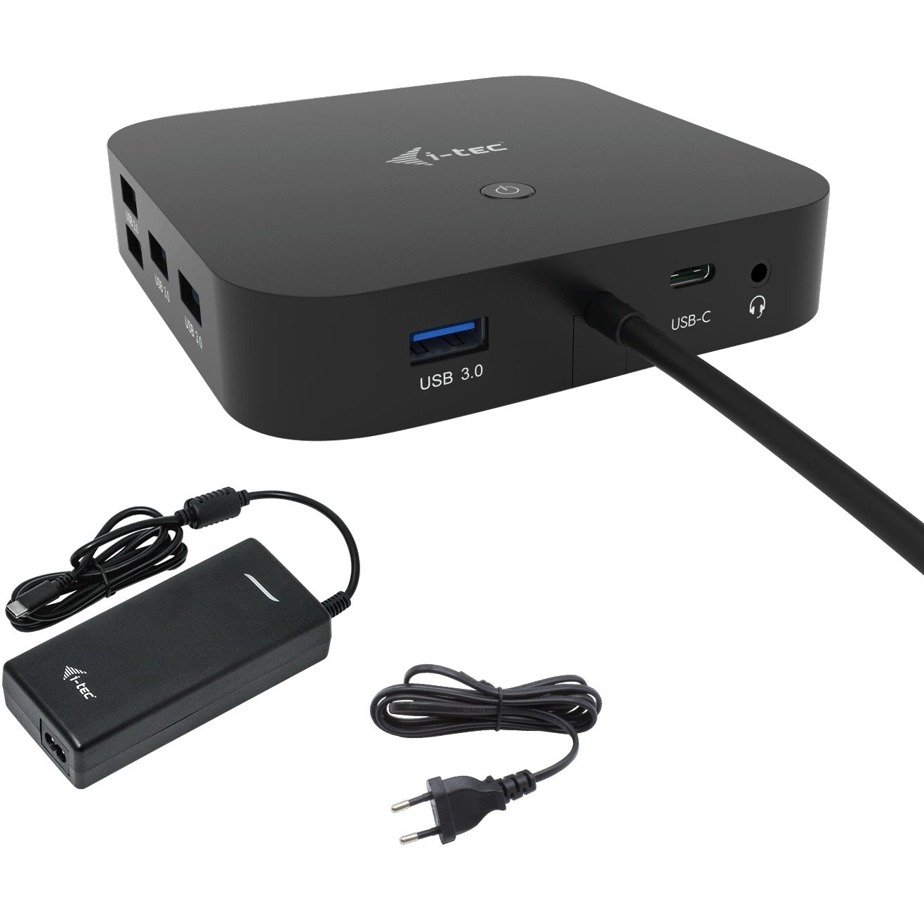 i-tec USB-C HDMI DP priključna stanica sa napajanjem 100 W + univerzalni punjac 100 W. Žičana. USB 3.2 Gen 1 (3.1 Gen 1) Type-C. 100 W. 3,5 mm. 10,100,1000 Mbps. Crna.