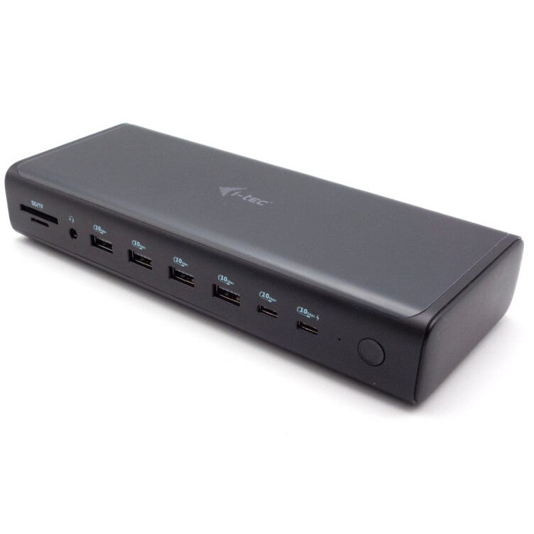 i-tec Univerzalna 6x 4K/60Hz priključna stanica za ekran + napajanje 140W. Žični priključak. USB 3.2 Gen 1 (3.1 Gen 1) Type-C. 140W. 3,5 mm. 10, 100, 1000, 2500 Mbps. Crna.