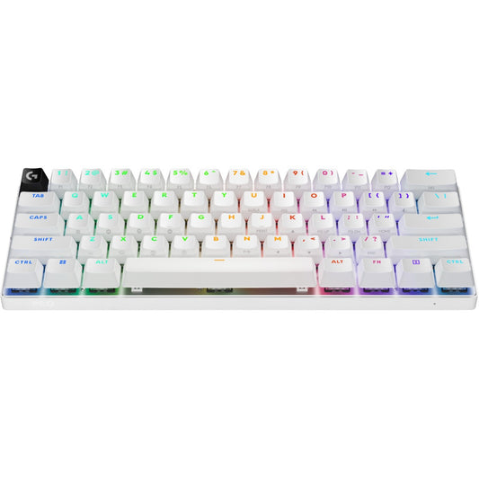 Logitech G PRO X 60. Žični i bežični. RF bežični + Bluetooth. Mehanička tastatura. QWERTZ tipka. RGB LED. Bijela.