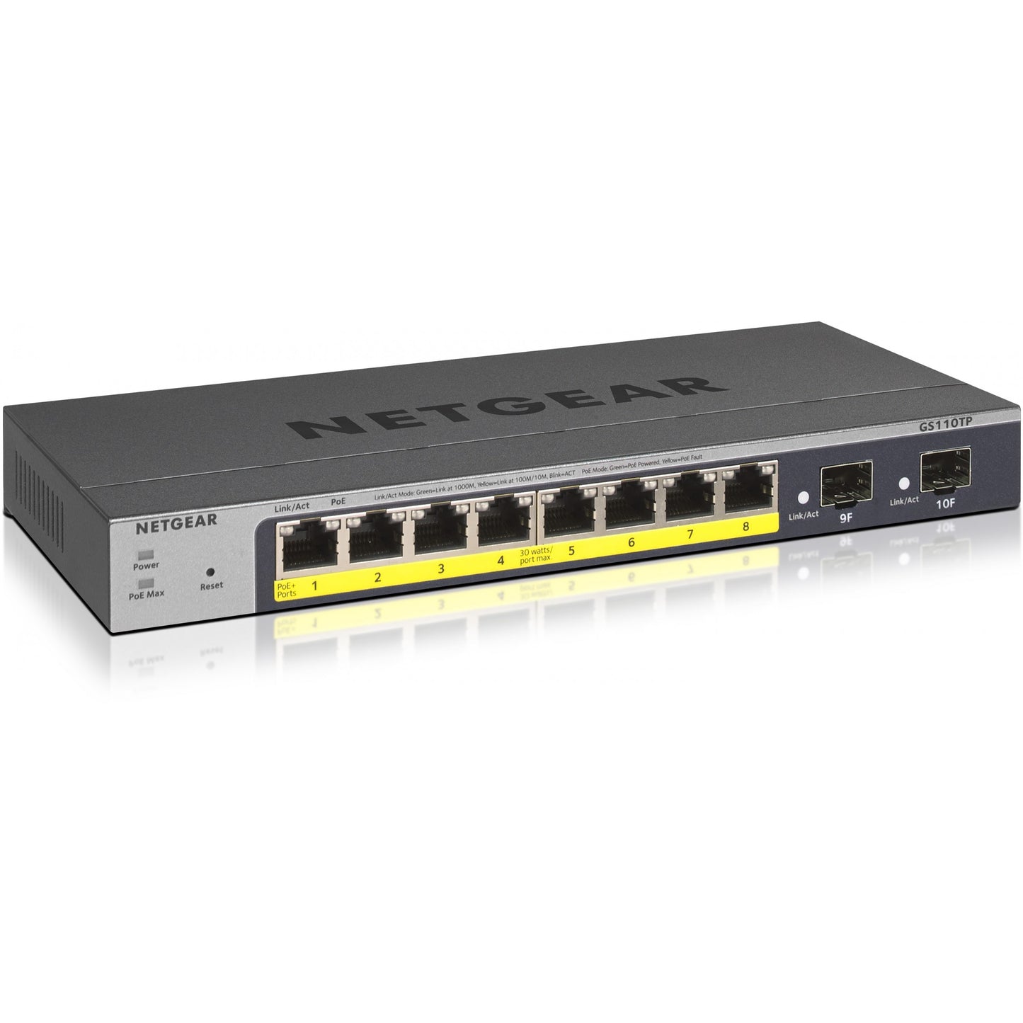 NETGEAR GS110TP. Upravljani. L2/L3/L4. Gigabit Ethernet (10/100/1000). Puni dupleks. Napajanje preko Etherneta (PoE)