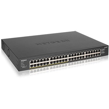 NETGEAR GS348PP Neupravljani Gigabit Ethernet (10/100/1000) Napajanje preko Etherneta (PoE) Crna. Neupravljani. Gigabit Ethernet (10/100/1000). Potpuni dupleks. Napajanje preko Etherneta (PoE). Montaža u rack
