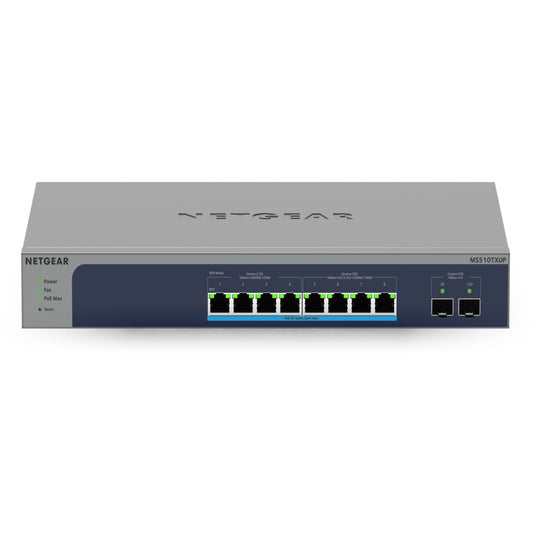 NETGEAR MS510TXUP. Upravljani. L2/L3/L4. 10G Ethernet (100/1000/10000). Puni dupleks. Napajanje preko Etherneta (PoE). Montaža u rack.