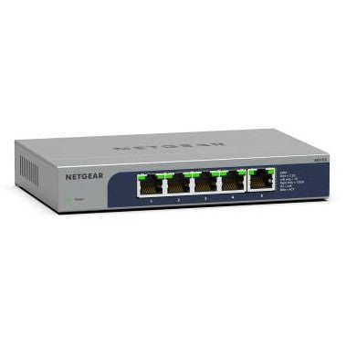 NETGEAR MS105-100EUS. Neupravljani. 2.5G Ethernet (100/1000/2500). Napajanje preko Etherneta (PoE). Montaža u rack. 1U