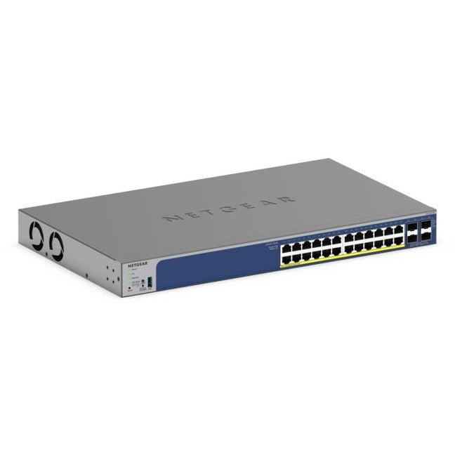 NETGEAR GS728TXP. L2/L3. 10G Ethernet (100/1000/10000). Puni dupleks. Napajanje preko Etherneta (PoE). Montaža u rack.