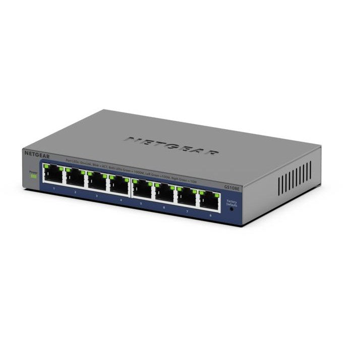 NETGEAR GS108Ev4. Neupravljani. L2/L3. Gigabit Ethernet (10/100/1000)