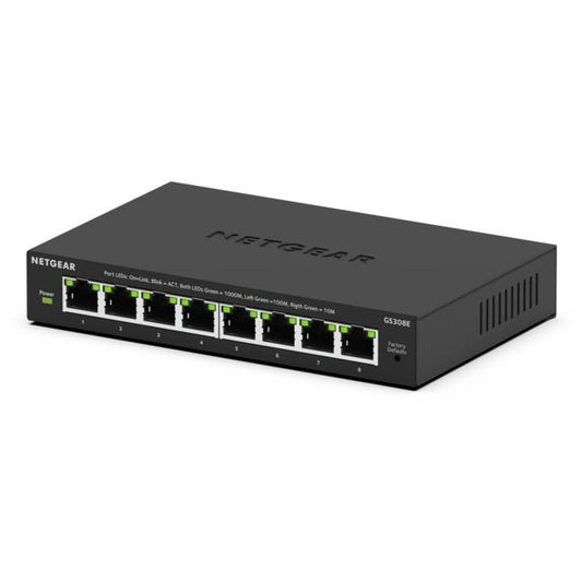 NETGEAR GS308E. Upravljani. L2/L3. Gigabit Ethernet (10/100/1000). Puni dupleks.
