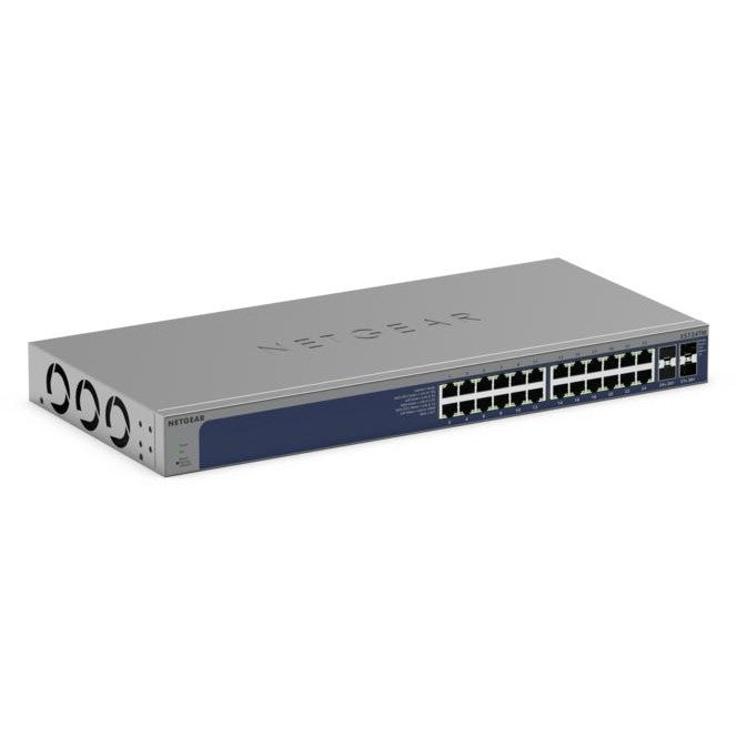 NETGEAR XS724TM. Upravljani. L2/L3/L4. Potpuni dupleks. Ugradnja u rack.
