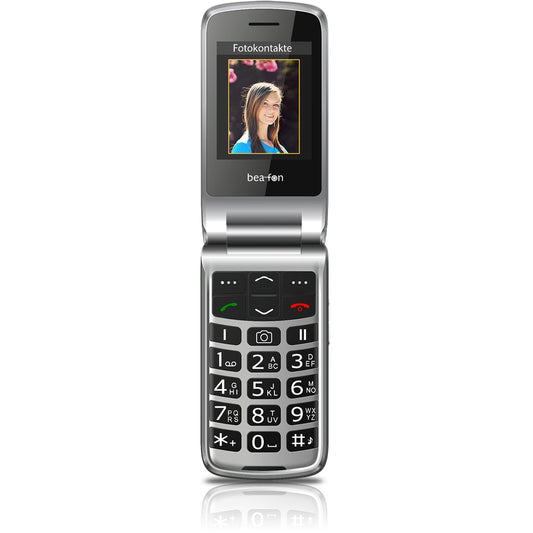 Beafon SL645plus LTE. Telefon na preklop. Jedna SIM kartica. 7,11 cm (2,8"). 3 MP. 1000 mAh. Crna. Srebrni.