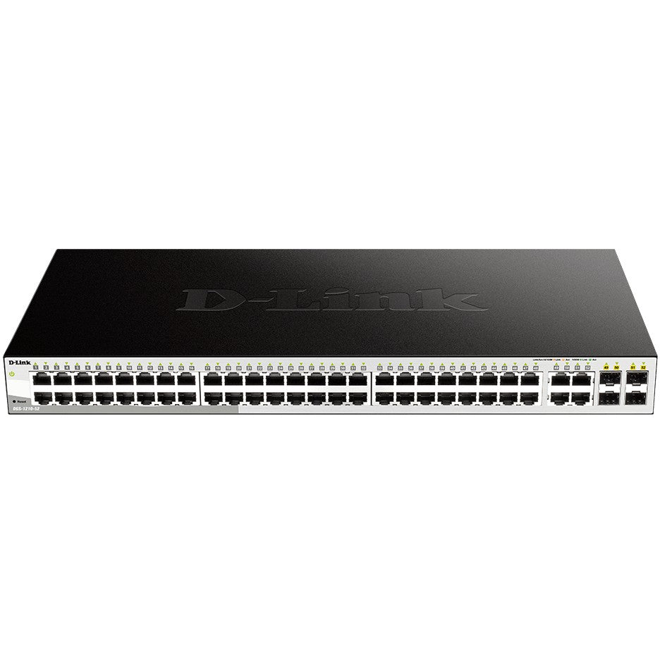 D-Link DGS-1210-52. Upravljani. L2. Gigabit Ethernet (10/100/1000). Puni dupleks. Montaža u rack. 1U