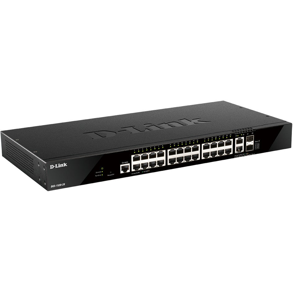 D-Link DGS-1520-28/E. Upravljani. L3. 10G Ethernet (100/1000/10000). Montaža u rack. 1U