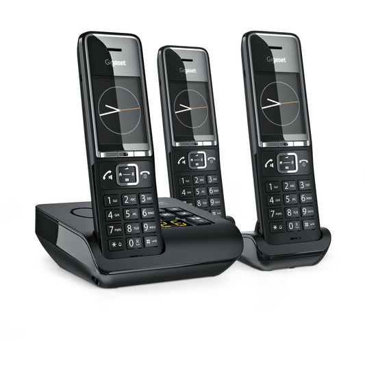 Gigaset COMFORT 550A. Analogni telefon. Bežična slušalica. Hands-free funkcija. 200 unosa. Identifikacija pozivaoca. Crna.