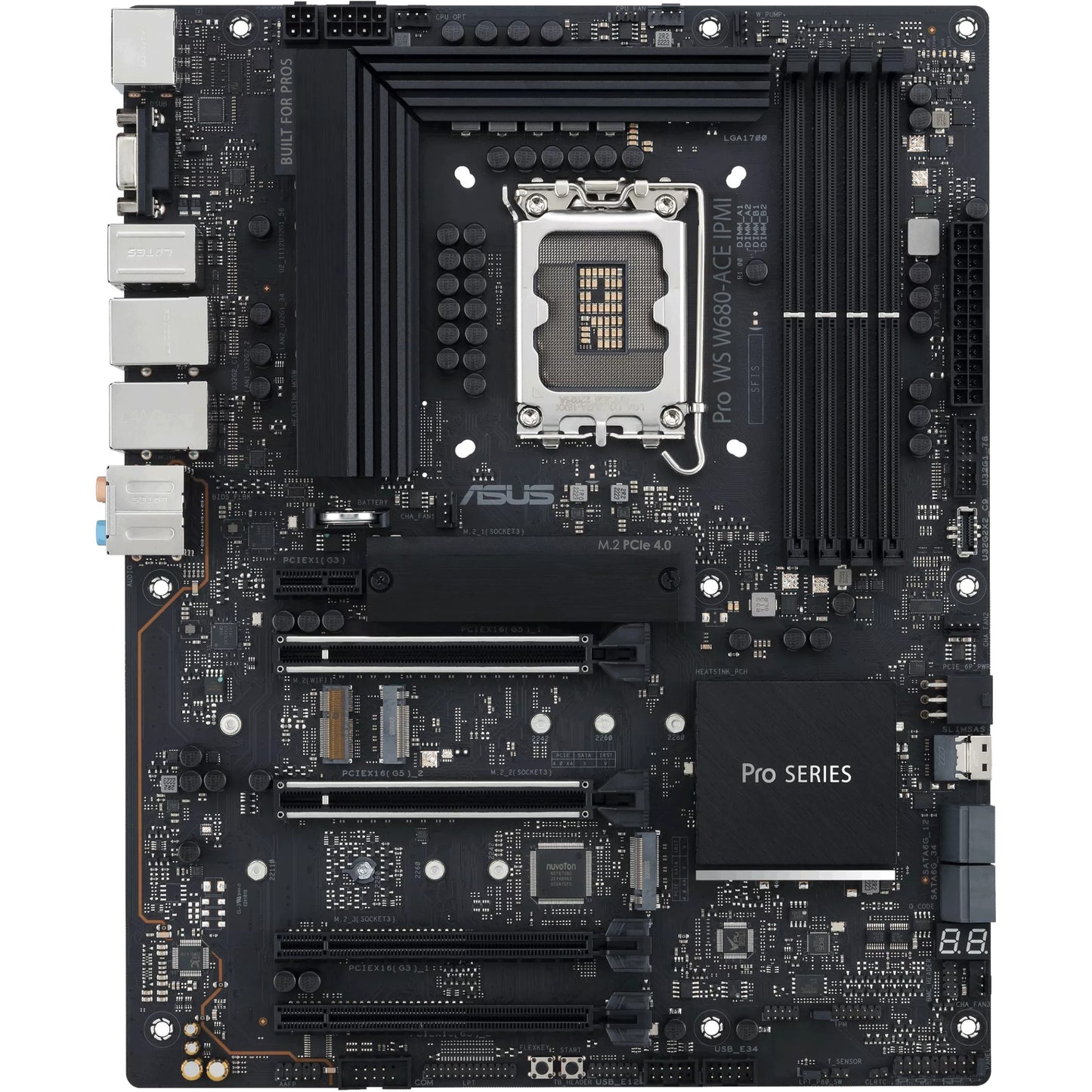 ASUS PRO WS W680-ACE IPMI. Intel. LGA 1700. Intel® Celeron®. Intel® Core™ i5. Intel® Core™ i7. Intel® Core™ i9. Intel® Pentium® Gold. LGA 1700. DDR5 SDRAM. 128 GB