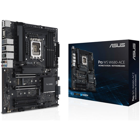 ASUS PRO WS W680-ACE. Intel. LGA 1700. Intel® Celeron®. Intel® Core™ i5. Intel® Core™ i7. Intel® Core™ i9. Intel® Pentium® Gold. LGA 1700. DDR5 SDRAM. 128 GB
