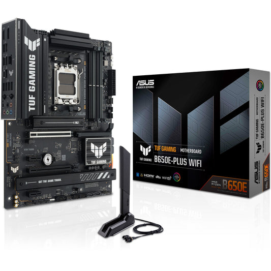 ASUS TUF GAMING B650E-PLUS WIFI. AMD. Podnožje AM5. AMD Ryzen 7000 serija. AMD Ryzen 8000 serija. AMD Ryzen 9000 serija. Podnožje AM5. DDR5 SDRAM. 256GB