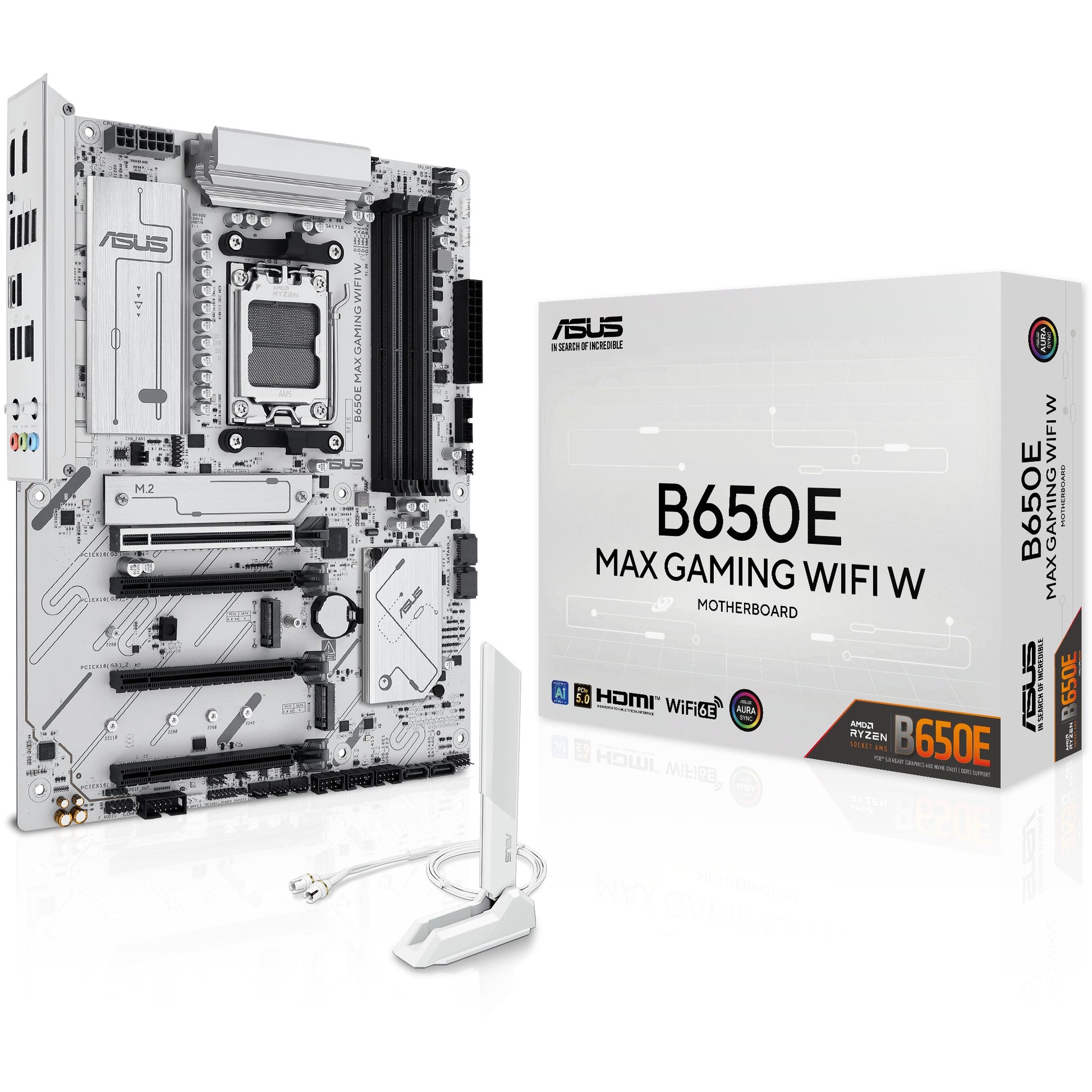 ASUS B650E MAX GAMING WIFI W. AMD. Podnožje AM5. AMD Ryzen 7000 serija. AMD Ryzen 8000 serija. AMD Ryzen 9000 serija. Podnožje AM5. DDR5 SDRAM. 256GB