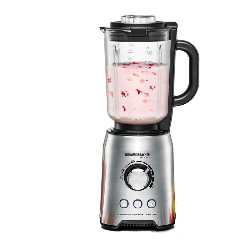 Rommelsbacher MX 1250. Stolni blender. 1,75 l. Pulsna funkcija. Drobilica leda. 1200 W. Nerđajući čelik.