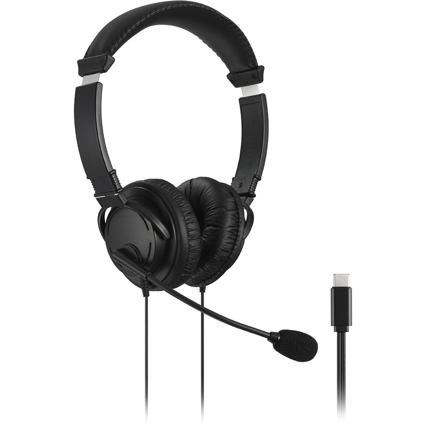 Kensington Classic USB-C slušalice s mikrofonom. Žične. Pozivi/Muzika. Slušalice. Crne.