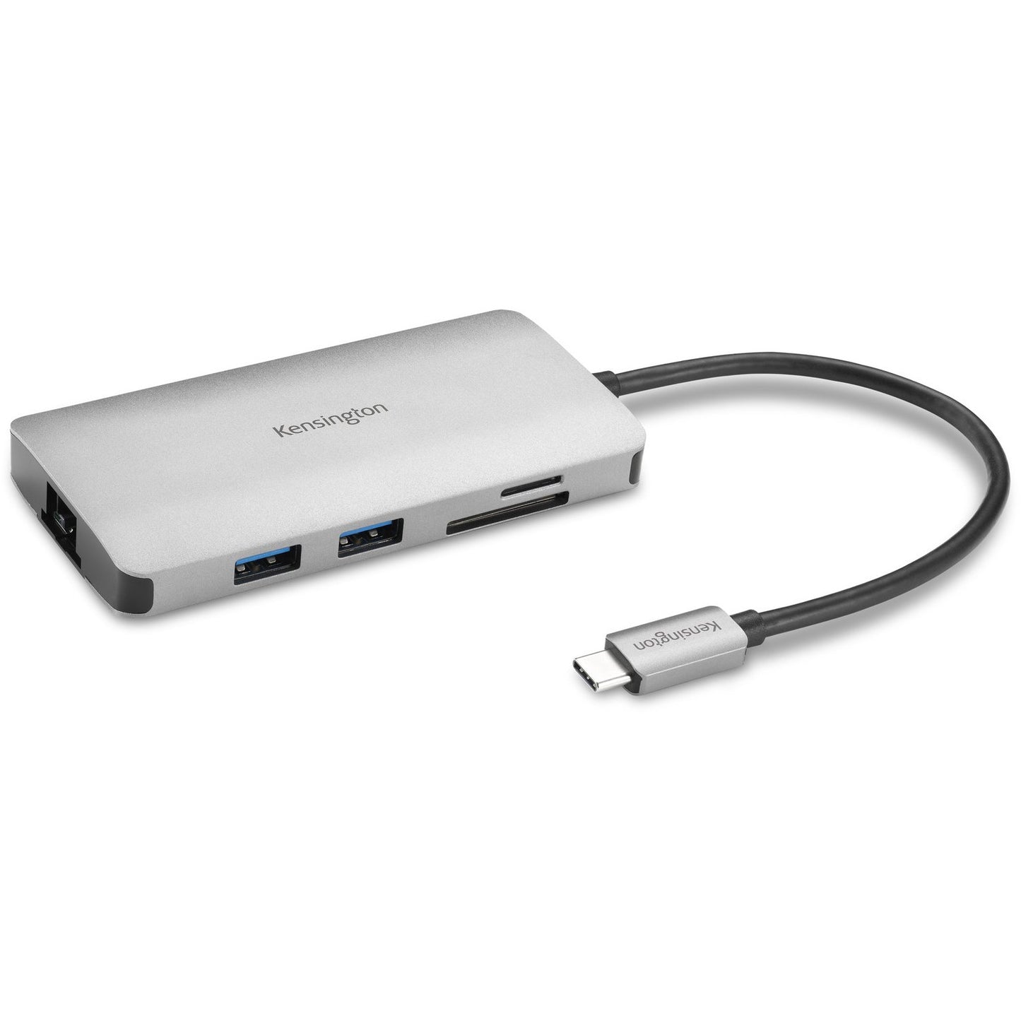 Kensington UH1400P mobilna USB-C 8-u-1 priključna stanica. USB 3.2 Gen 1 (3.1 Gen 1) Type-C. 85 W. 10,100,1000 Mbit/s. Crna. Srebrna. MicroSD (TransFlash). SD. Kina.