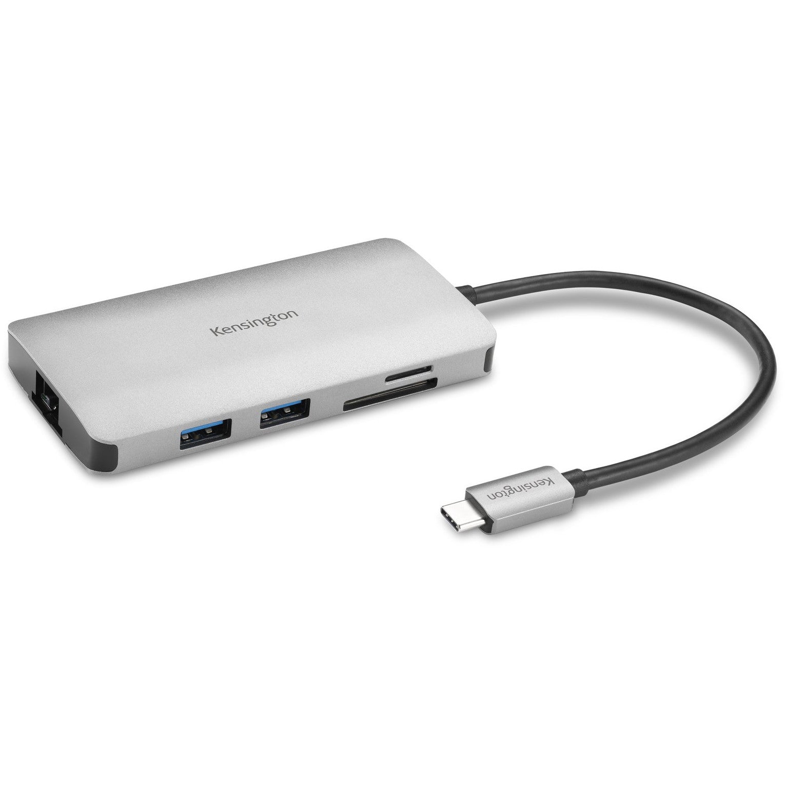 Kensington UH1400P mobilna USB-C 8-u-1 priključna stanica. USB 3.2 Gen 1 (3.1 Gen 1) Type-C. 85 W. 10,100,1000 Mbit/s. Crna. Srebrna. MicroSD (TransFlash). SD. Kina.