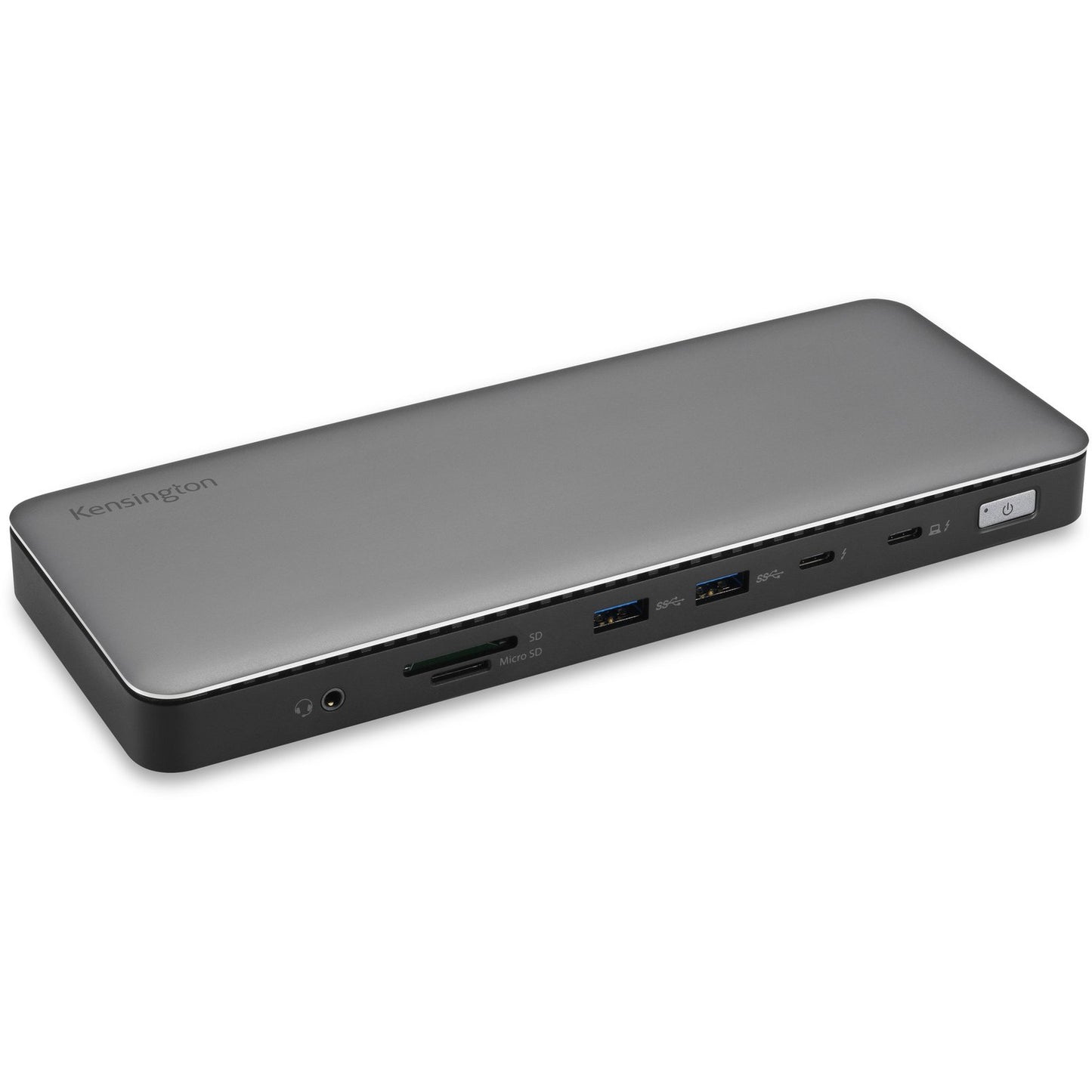 Kensington SD5760T Thunderbolt 4 priključna stanica sa dvostrukim 4K i 96W PD. Žičana. Thunderbolt 4. 96W. 1000/1000 Mbps. Siva. MicroSD (TransFlash). SD.