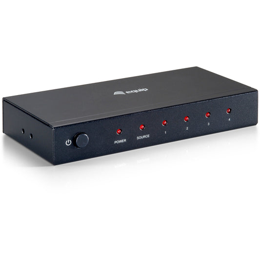 Equip 4-portnim HDMI razdjelnikom. HDMI. 4xHDMI. 1920x1080 piksela. Crna. Metalna. 1080p