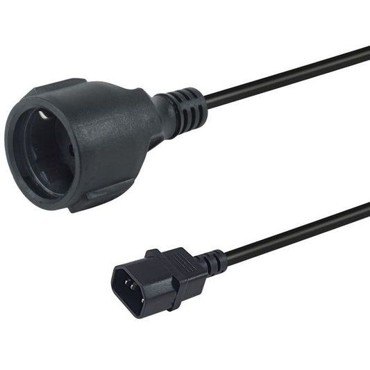 Oprema 112106. 0,25 m. IEC C14. CEE7/3. H05VV-F3G. 250V 10A