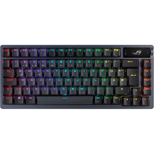 ASUS ROG Azoth. Žični i bežični. USB + RF bežični + Bluetooth. Mehanička tastatura. QWERTY. RGB LED. Crna.
