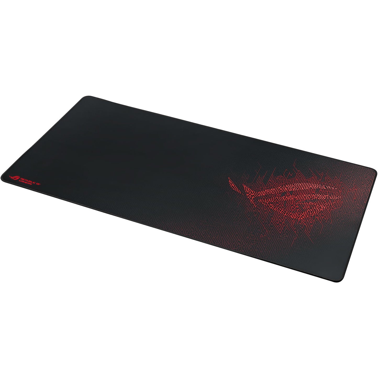 ASUS ROG futrola. Crna. Crvena. Ilustracija. Platno. Guma. Protuklizna baza. Podloga za gejmerski miš.