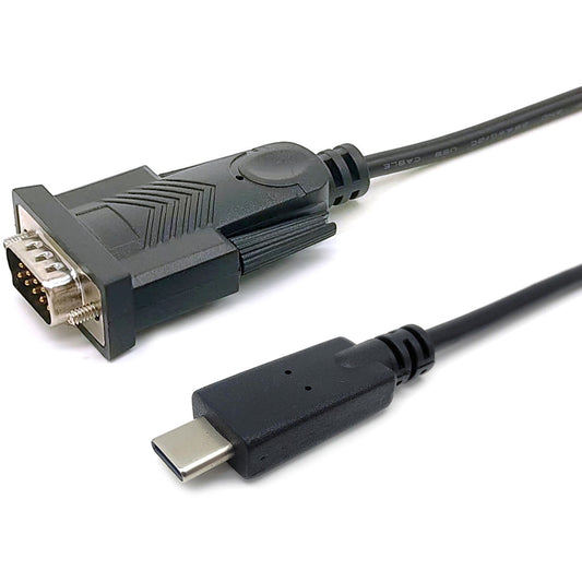 Equip USB-C na serijski (DB9) kabel. Muški/Muški. 1,5 m. Crni. 1,5 m. USB Tip-C. DB-9. Muški. Muški