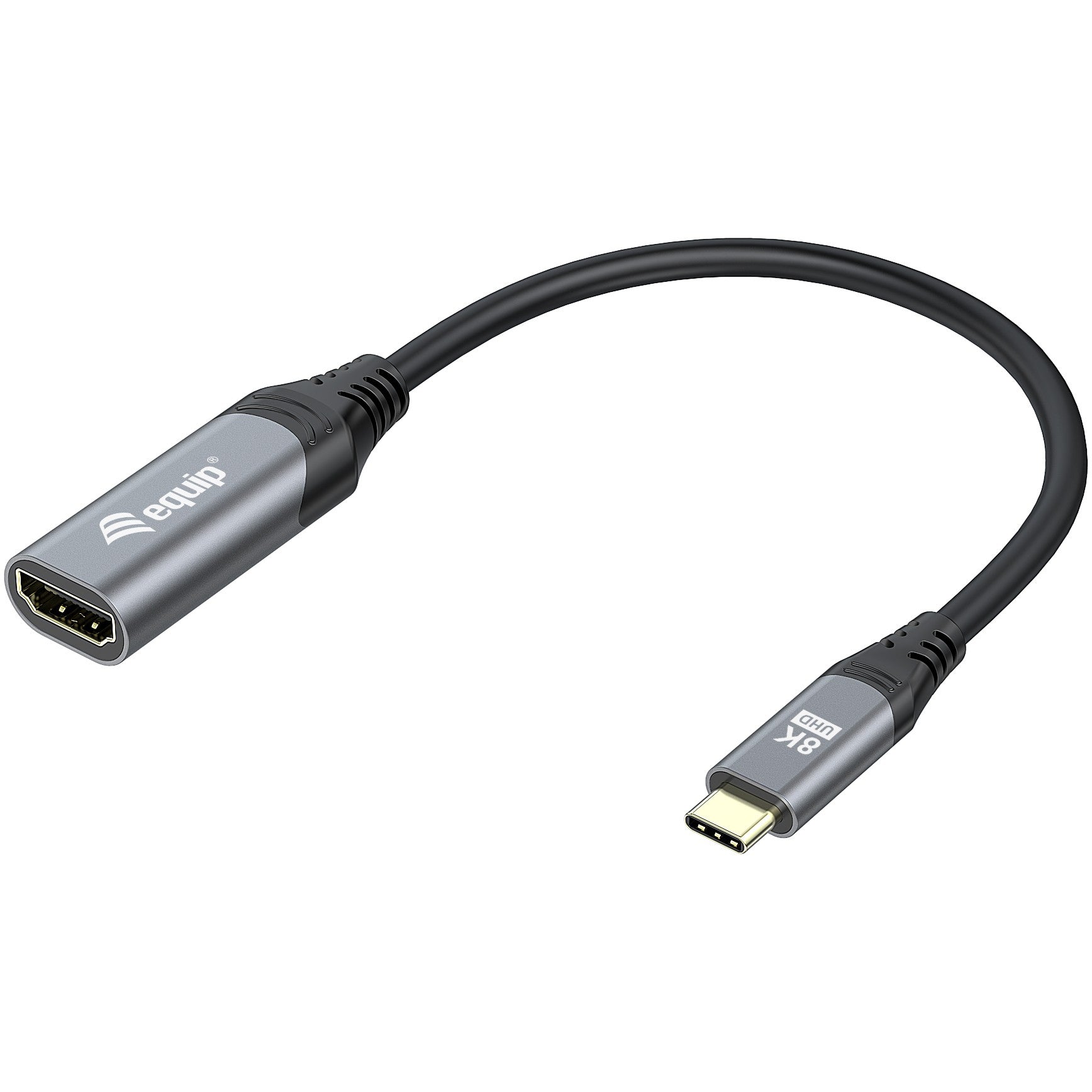 Equip USB-C na HDMI 2.1 adapter. 8K/30Hz. 0,15 m. USB Tip-C. HDMI. Muški. Ženski. Ravni.