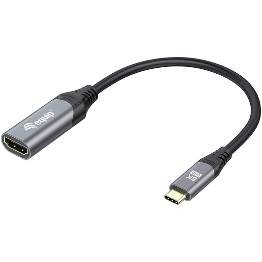 Equip USB-C na HDMI 2.1 adapter. 8K/30Hz. 0,15 m. USB Tip-C. HDMI. Muški. Ženski. Ravni.