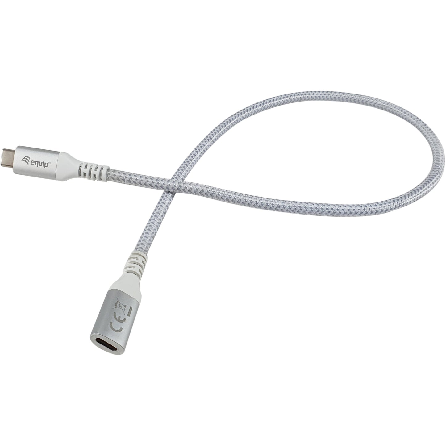 Equip USB 3.2 Gen 2 C na C produžni kabel. 0,5 m. M/F. 4K/60Hz. 10 Gbps. Bijeli. 0,5 m. USB C. USB C. USB 3.2 Gen 2 (3.1 Gen 2). 10 Gbit/s. Bijeli.