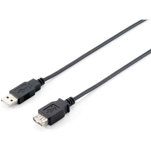 Equip USB 2.0 A na A produžni kabel, muški na ženski. 1,8 m. Crni. 1,8 m. USB A. USB A. USB 2.0. Muški/Ženski. Crni