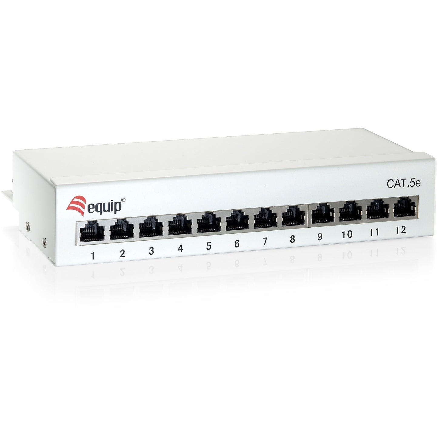 Equip 12-portni Cat.6 oklopljeni desktop patch panel. Svijetlo siva. IEEE 802.3. IEEE 802.5. RJ-45. Zlatna. Cat6. Siva. RoHS