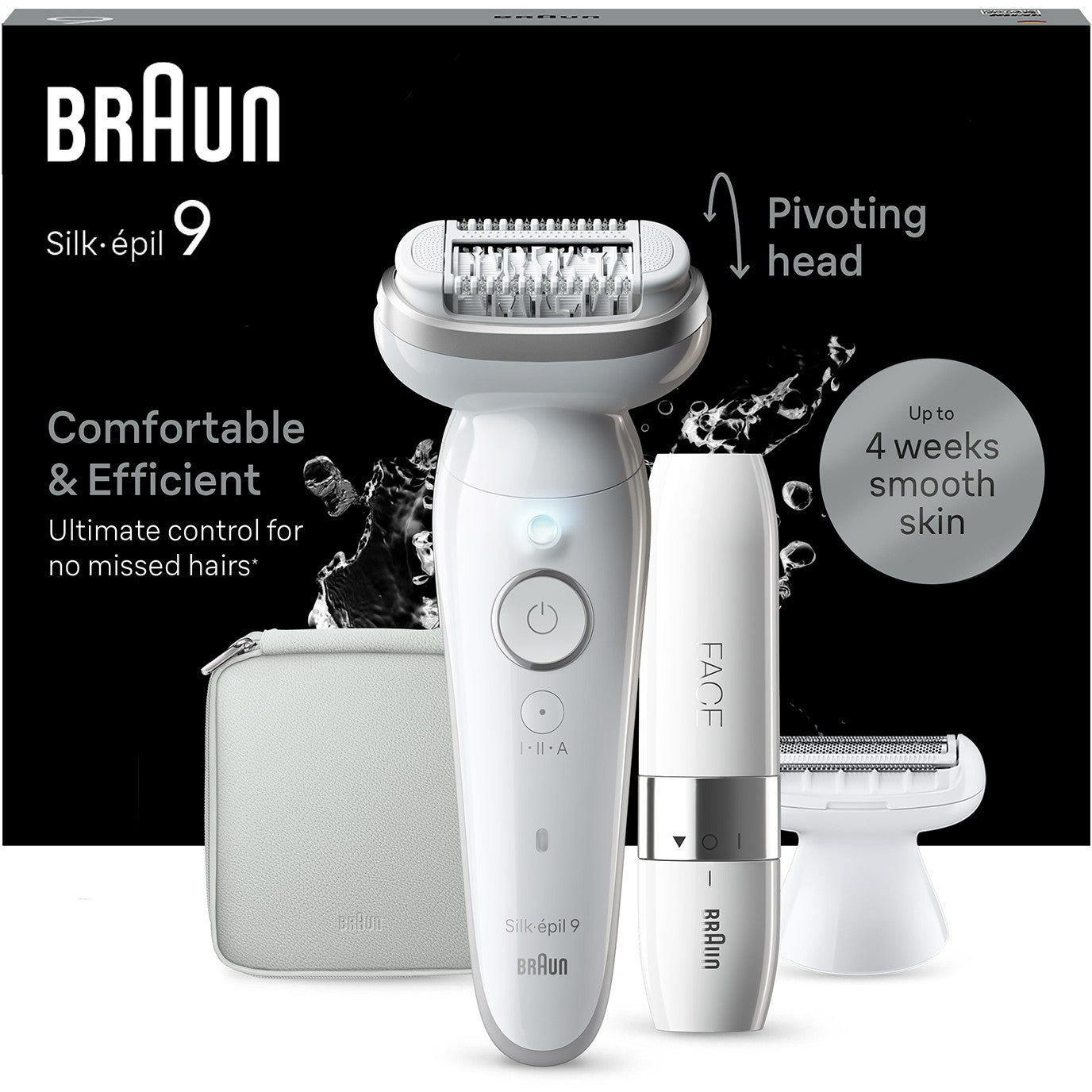 Braun Silk-épil 9 9-341. Bijela. 40 pinceta. MicroGrip. Baterija. 100 - 240 V. 50 - 60 Hz