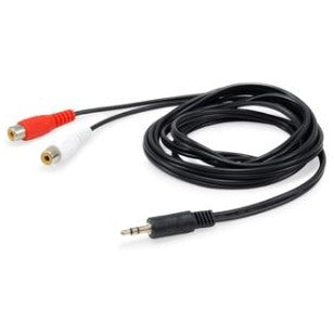 Equip 147093. 2 x RCA. Ženski. 3,5 mm. Muški. 250 m. Crni