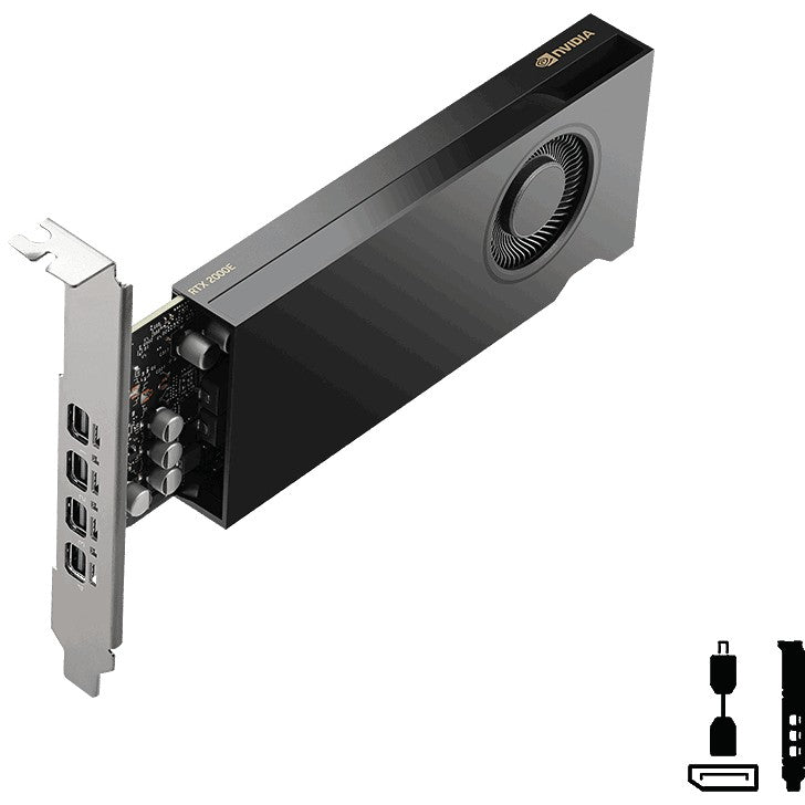 PNY NVIDIA RTX 2000E Ada. RTX 2000 Ada. 16 GB. GDDR6. 128 bita. PCI Express 4.0. 1 ventilator.