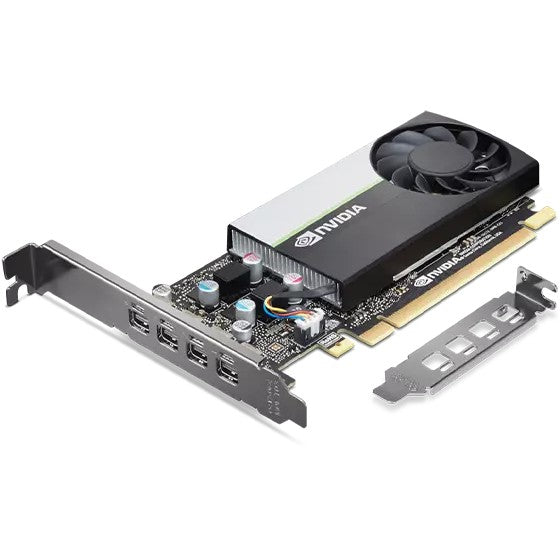 Lenovo Nvidia T1000. T1000. 8GB. GDDR6. 7680 x 4320 piksela. PCI Express x16 3.0. 1 ventilator.